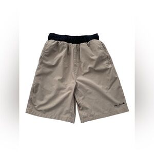 Carhartt Boys Size 12 Khaki Rugged Flex Loose Fit Ripstop Work Shorts
